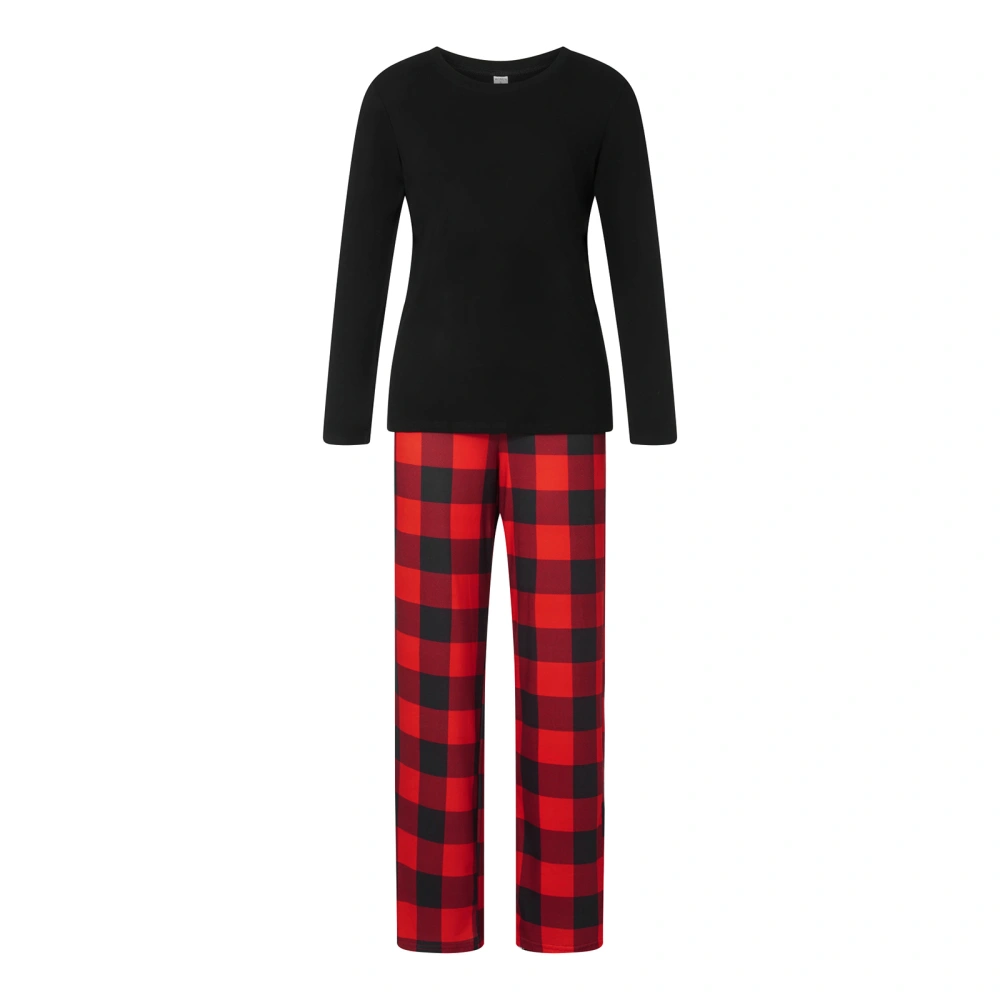 Christmas Pajamas for Family Tops + Buffalo Plaid Pants Set Sleepwear