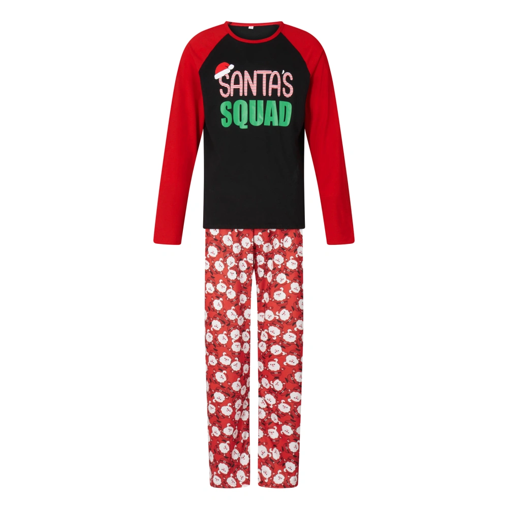 Family Matching Christmas Pajamas, Letter & Hat Print Sleepwear