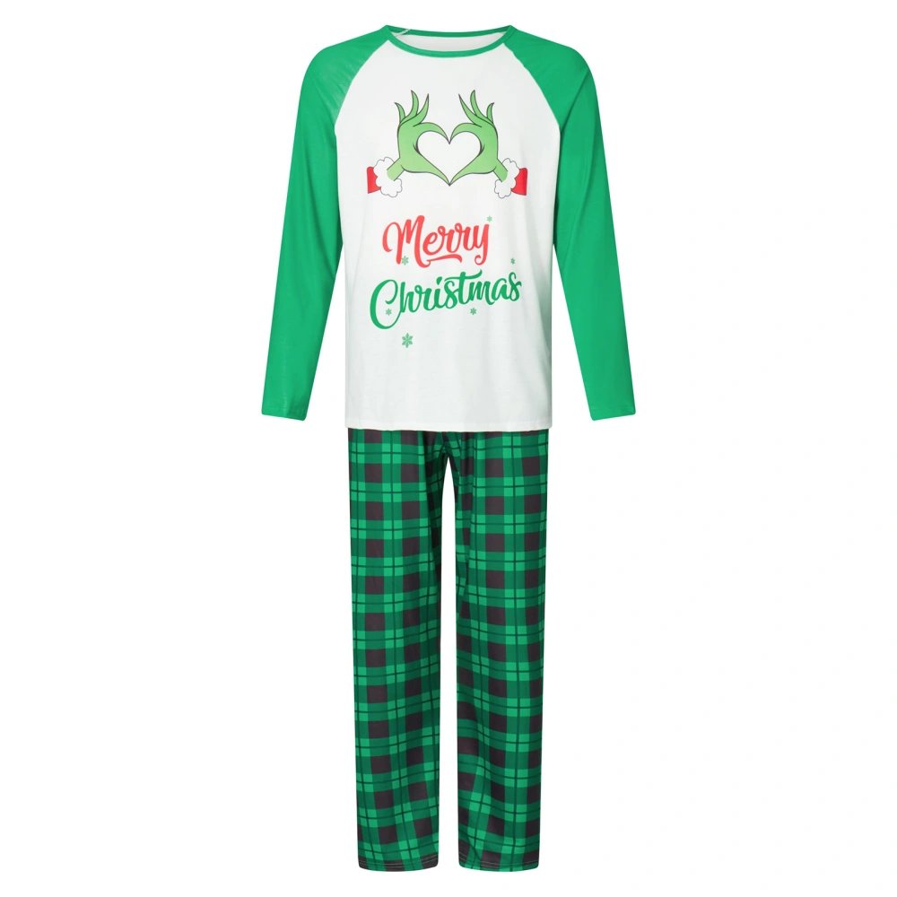 Christmas Pajamas for Family Monster Hands Print Raglan Tops + Pants