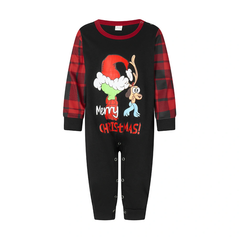 Christmas Family Pajamas Matching Set Cartoon T-shirt Plaid Pants