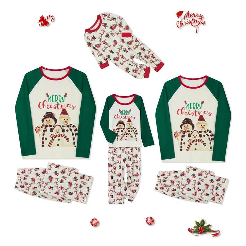 Family Matching Christmas Pajamas, Baby Romper/Tops + Pants Set