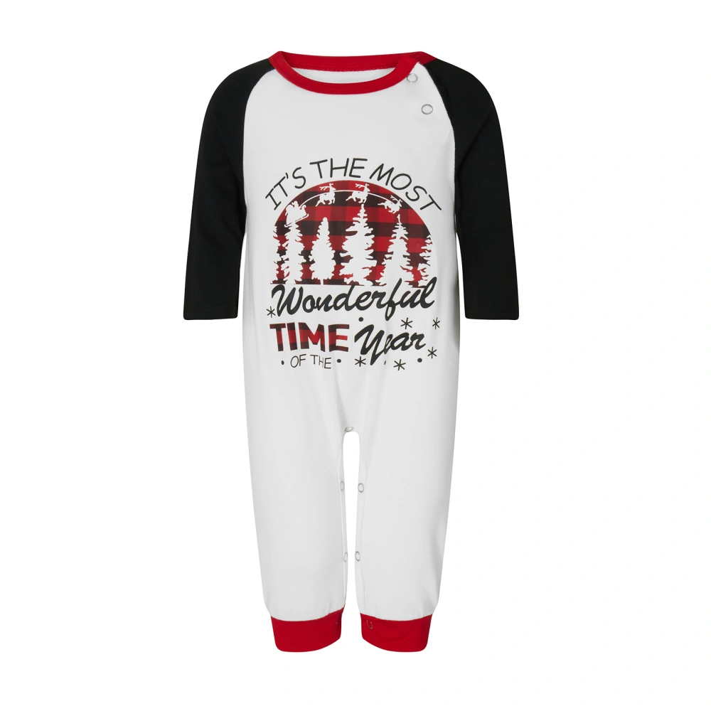 Christmas Pajamas for Family Long Sleeve Raglan Tops + Plaid Pants