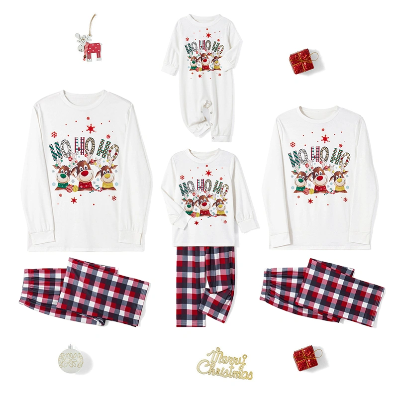 Family Matching Christmas Pajamas, Baby Romper/Tops + Pants Set