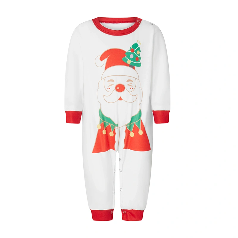 Christmas Family Pajamas Matching Set Santa Claus Print Tops and Pants