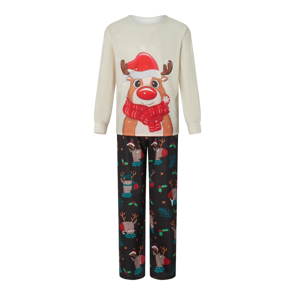 Christmas Reindeer Print Long Sleeve Tops + Pants/ Romper Loungewear