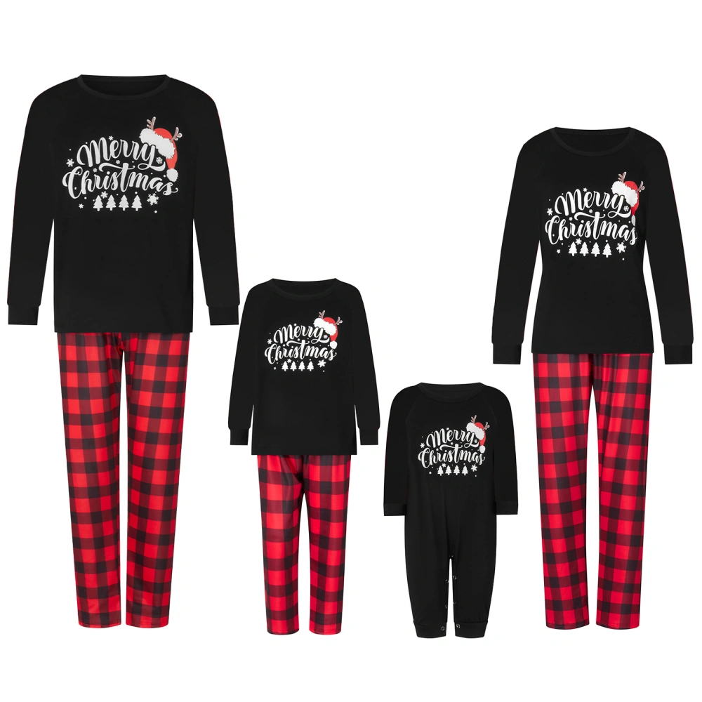 Family Matching Christmas Pajamas, Romper/Long Sleeve Tops + Pants Set