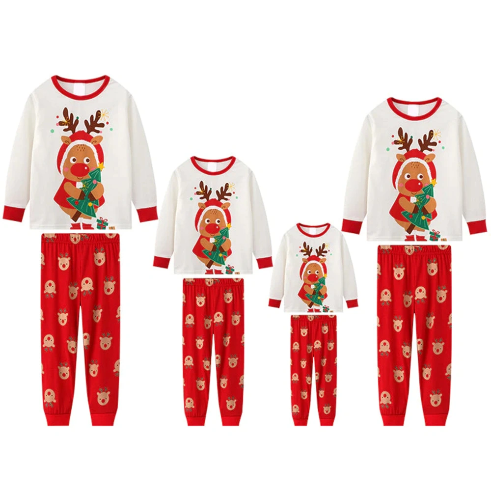 Family Matching Christmas Pajamas, Deer Pattern Tops Pants Set