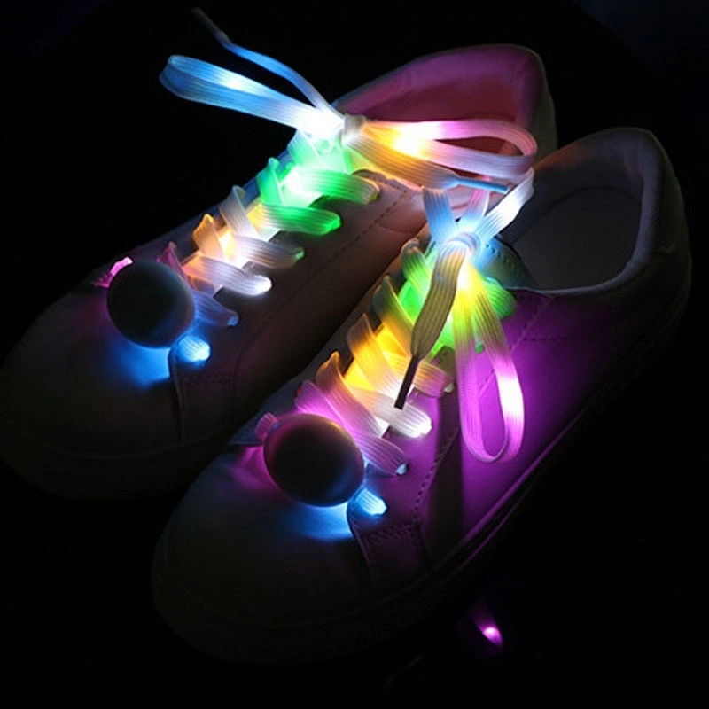 Unisex LED Flashing Shoe Laces, Multicolor Party Shoelaces, Glow Shoestring