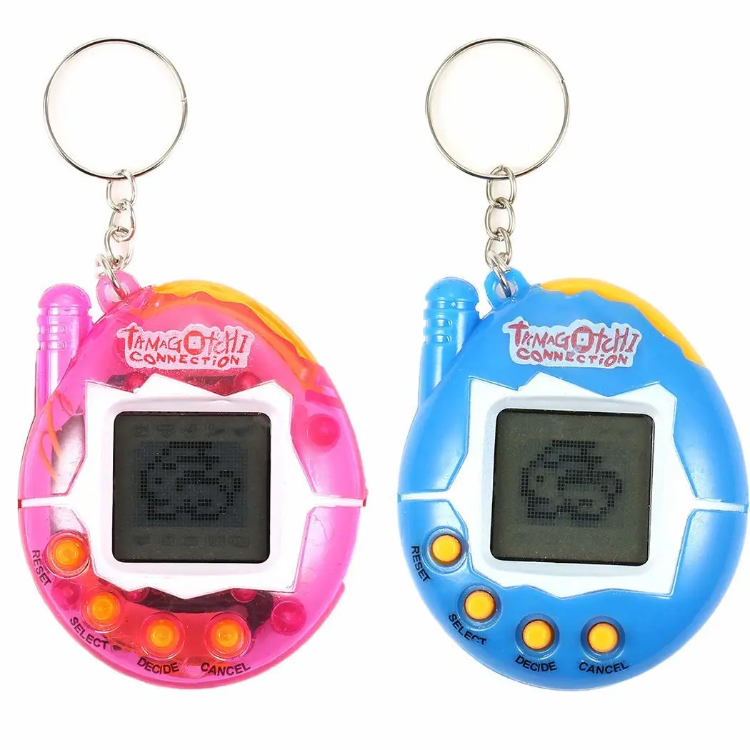 Virtual Pet Machine Digital Keychain, Nostalgic Retro Handheld Game Machine