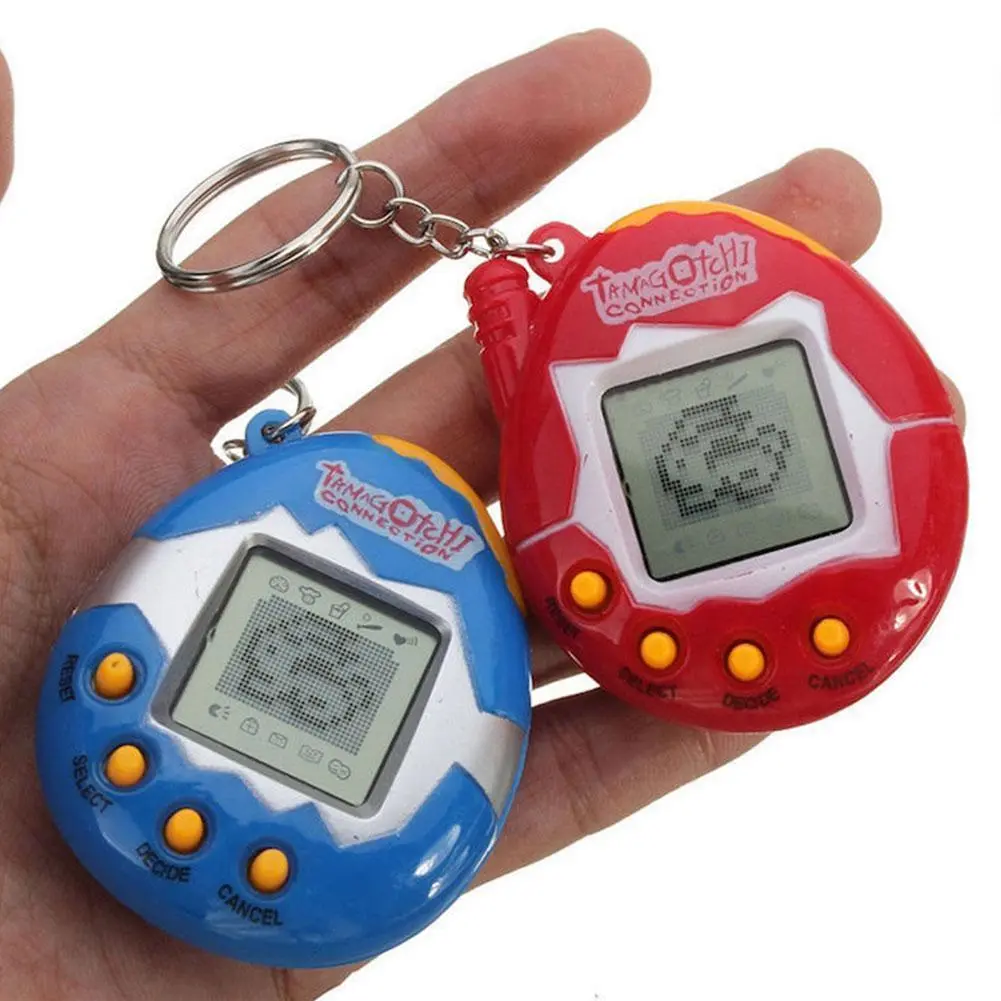 Virtual Pet Machine Digital Keychain, Nostalgic Retro Handheld Game Machine
