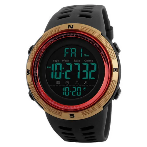 Men's Electronic Watch LED Display Clear Accurate Waterproof Adjustable Watch