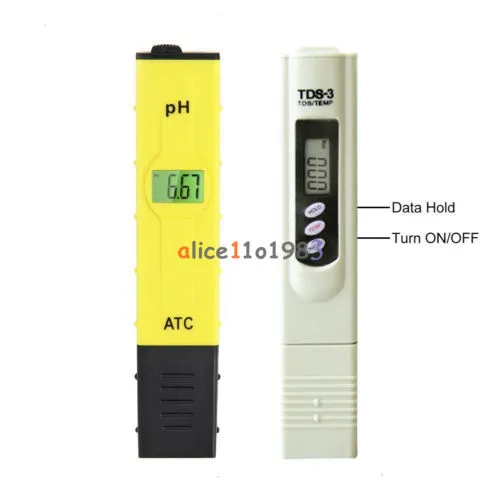 Digital Ph Meter, Tester Aquarium Pool Hydroponic Water Monitor