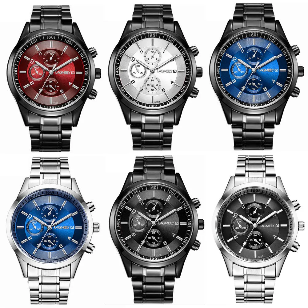 Men's Watch Luminous Style Steel Band Practical Waterproof Watch