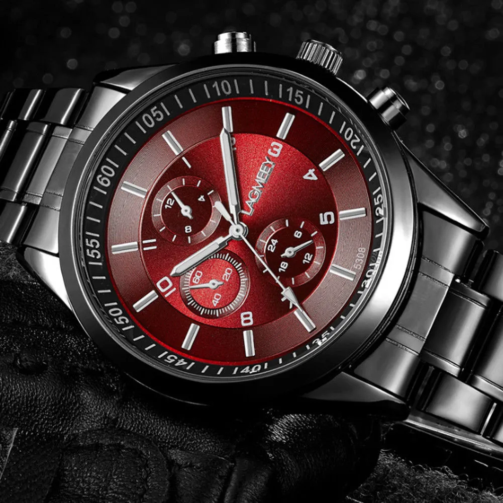 Men's Watch Luminous Style Steel Band Practical Waterproof Watch