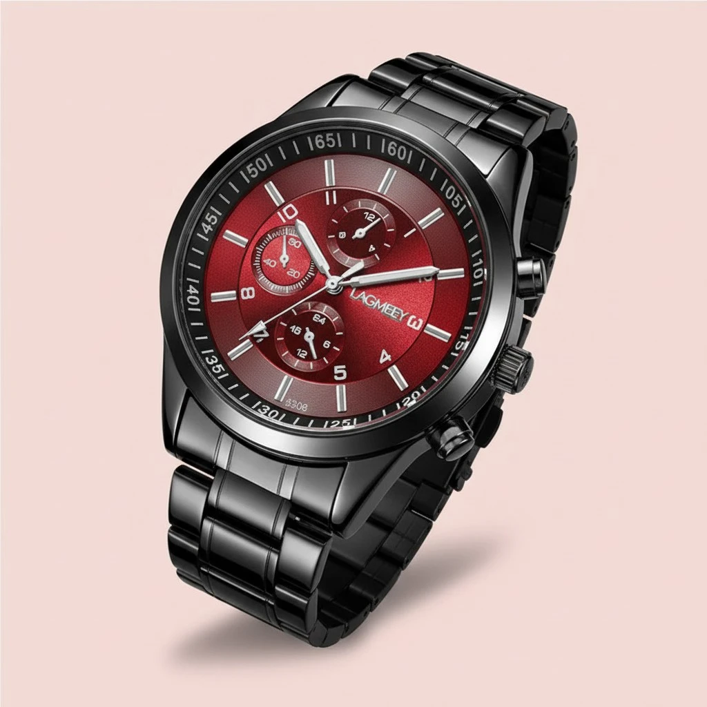 Men's Watch Luminous Style Steel Band Practical Waterproof Watch