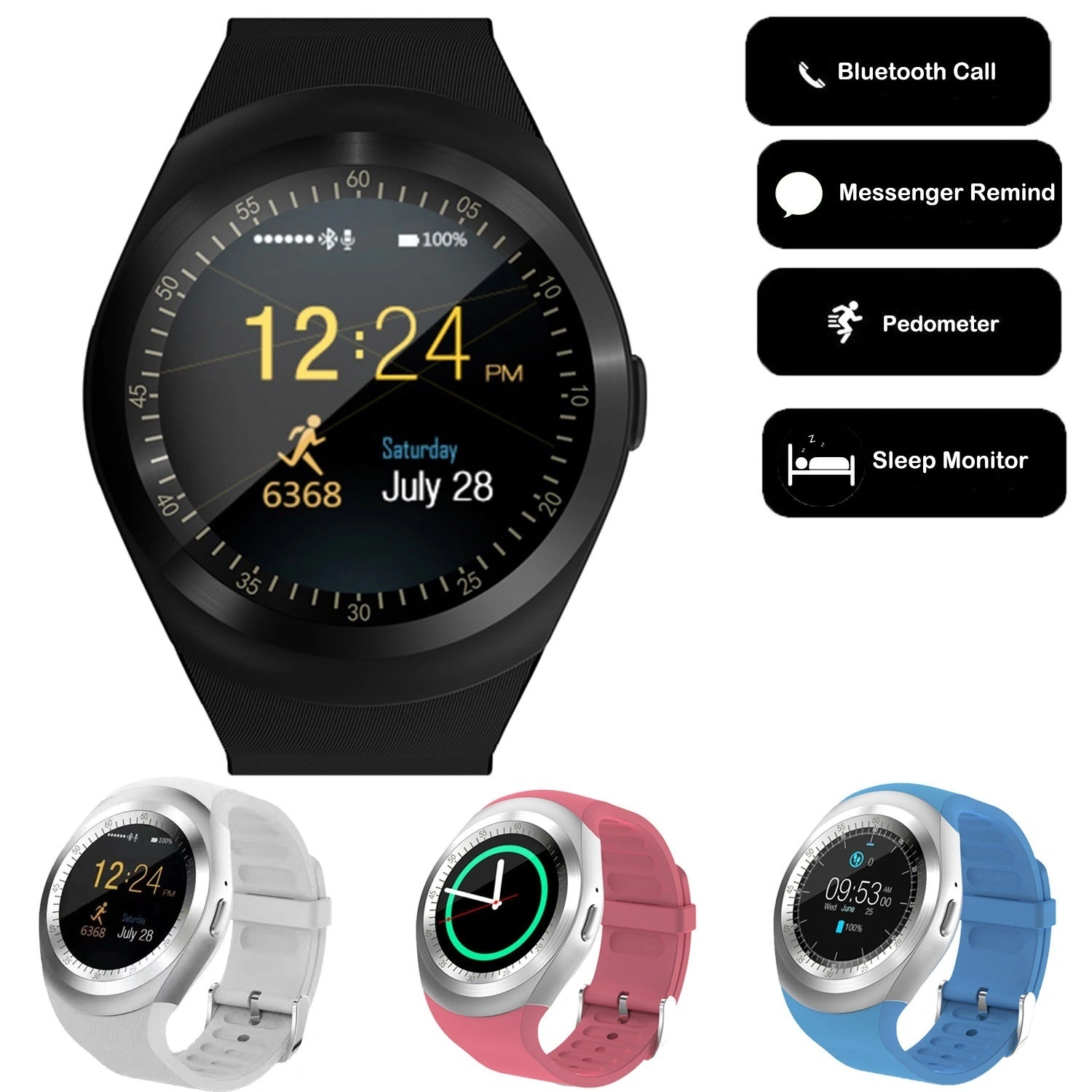 Waterproof Bluetooth Smart Watch, Phone Mate for IOS Android iPhone