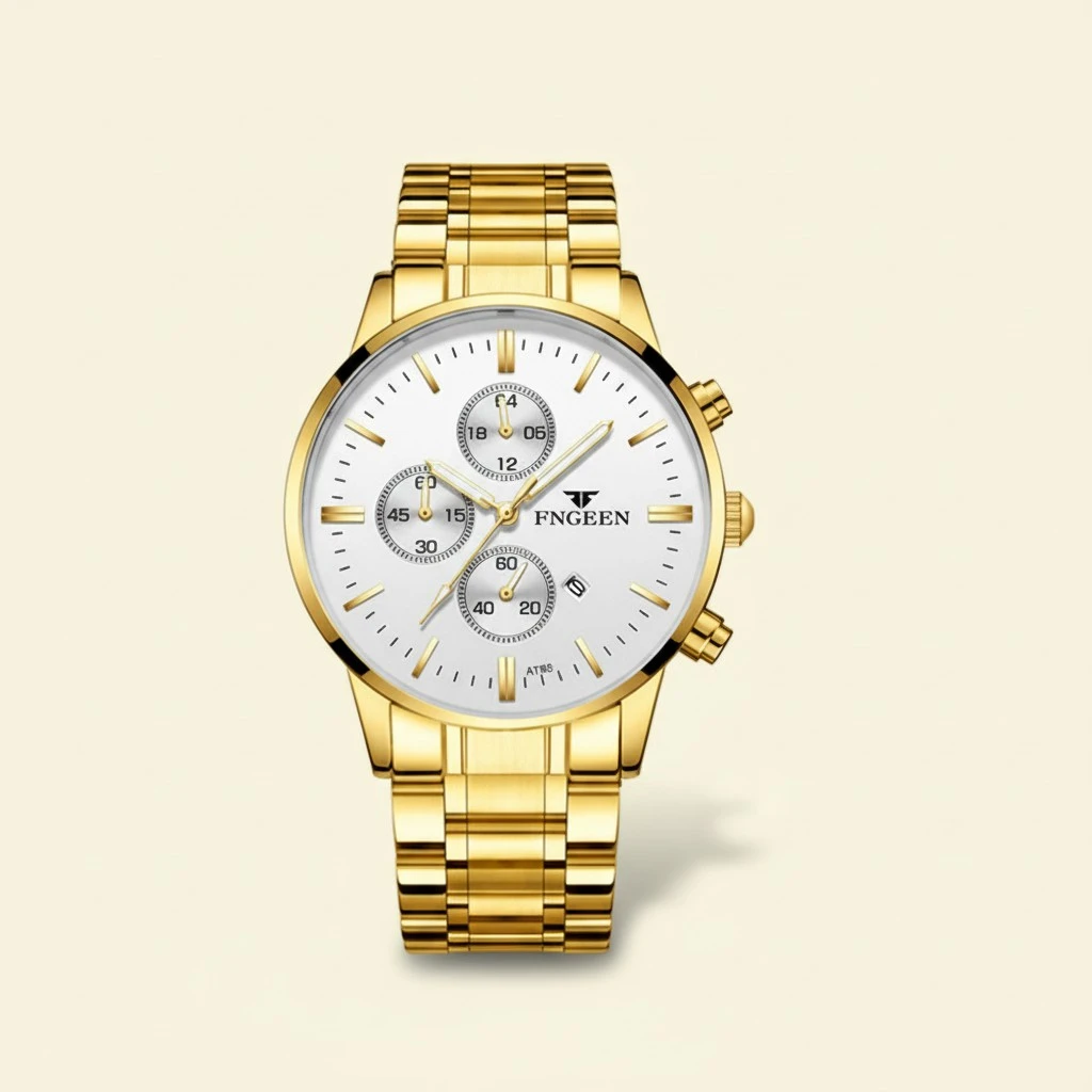 Men Self Winding Quartz Watch, Luxury Style Mechanical Wrist Watch