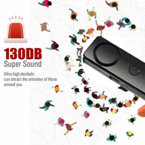 Personal Safe Protective Alarm, Portable Plain Siren with LED Light