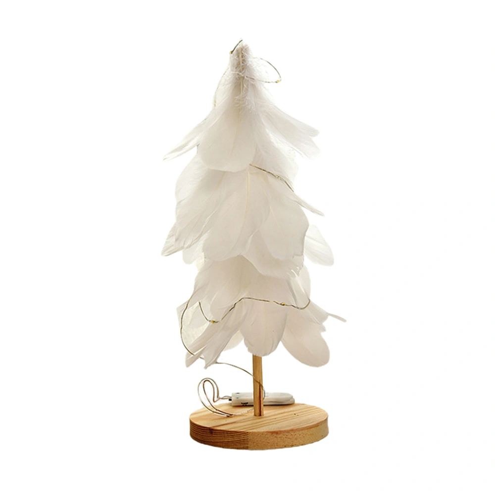 Creative Mini Feather Christmas Tree Ornaments with LED Light