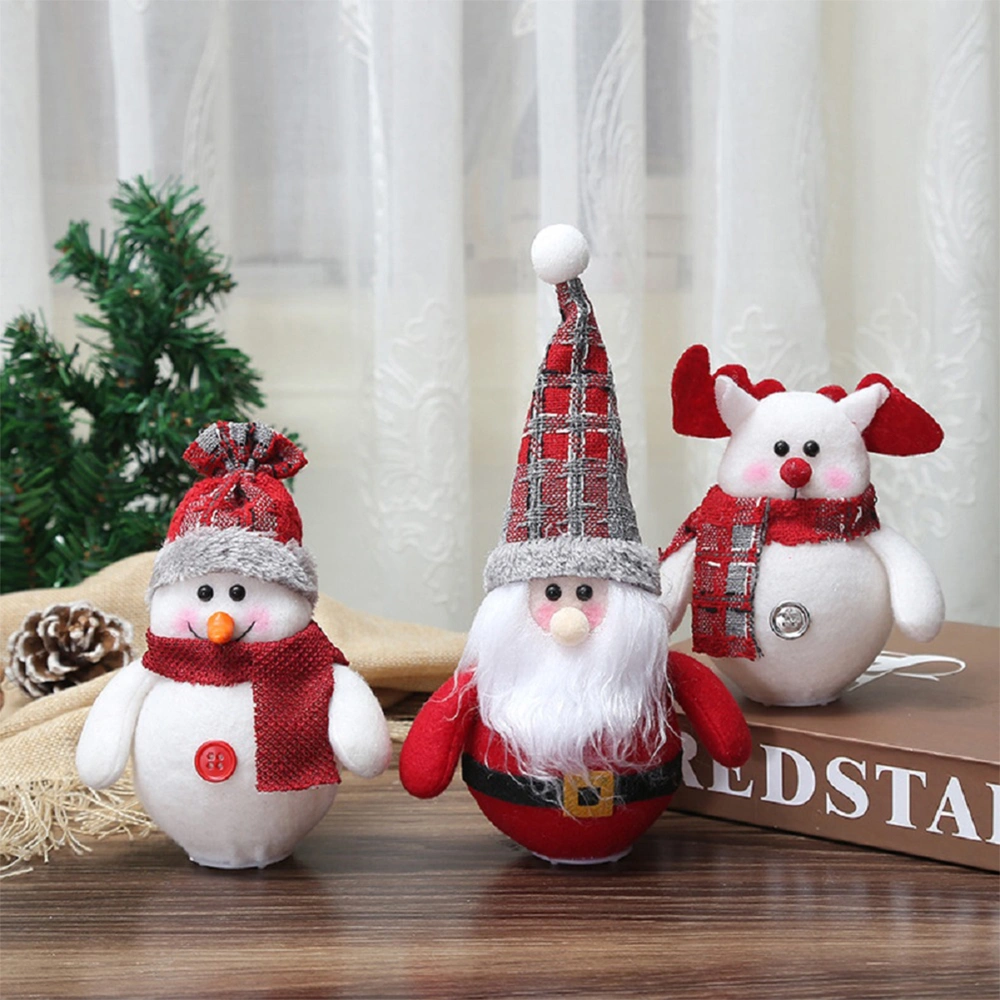 Christmas Old People Decoration, Christmas Snowman And Deer Pendant