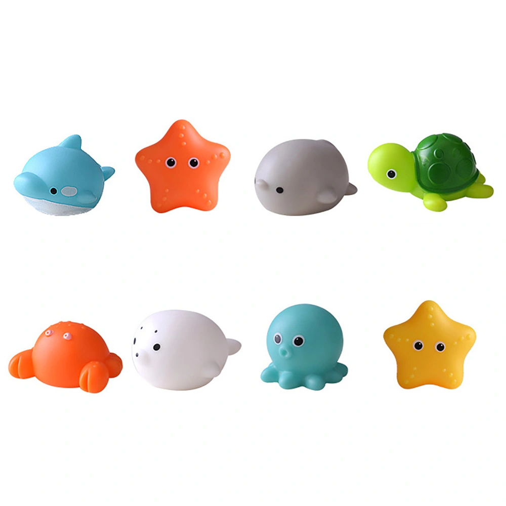 Baby Fish Catching Game Set, Glowing Animals Bath Toys+Catch Net