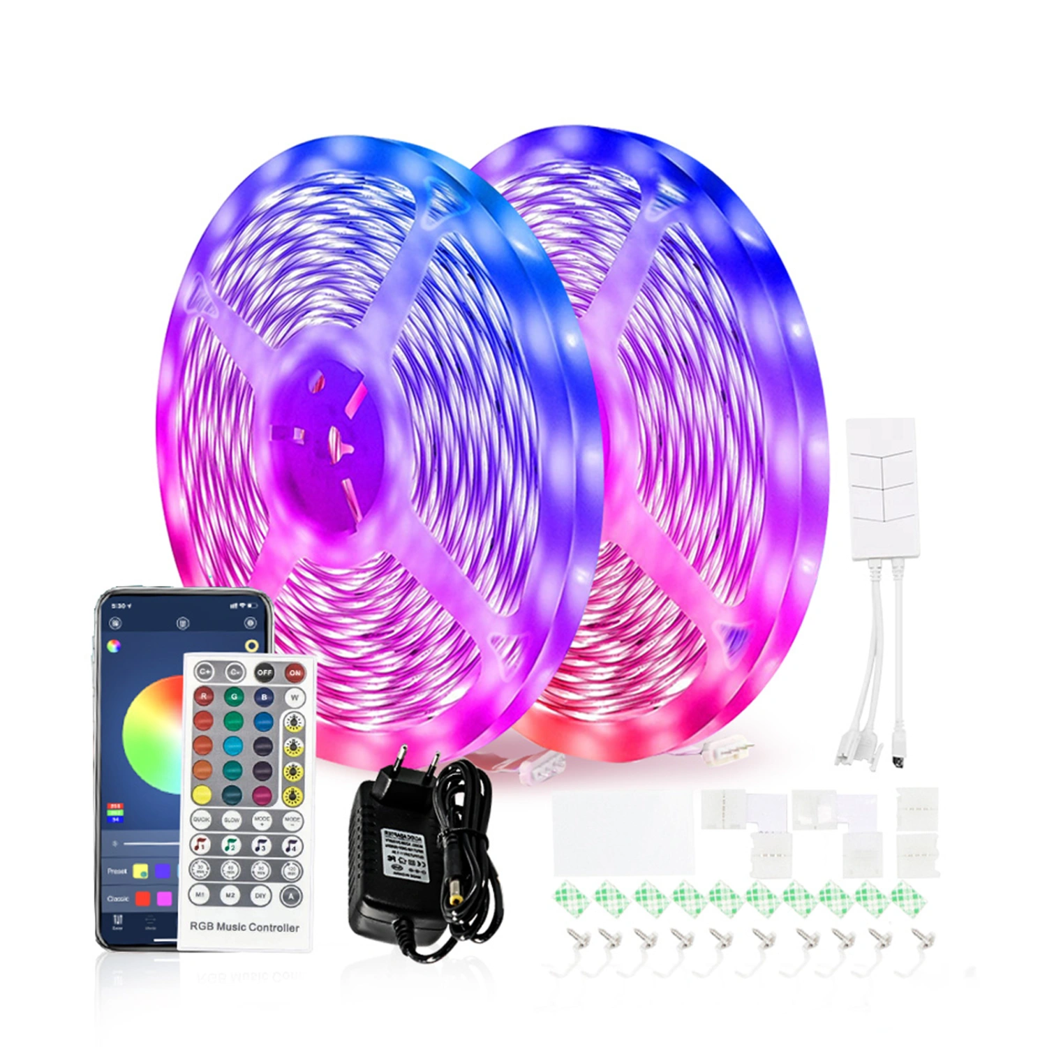 LED Strip Lights, Adjustable Color Music App Control Bluetooth Led Strip Lights
