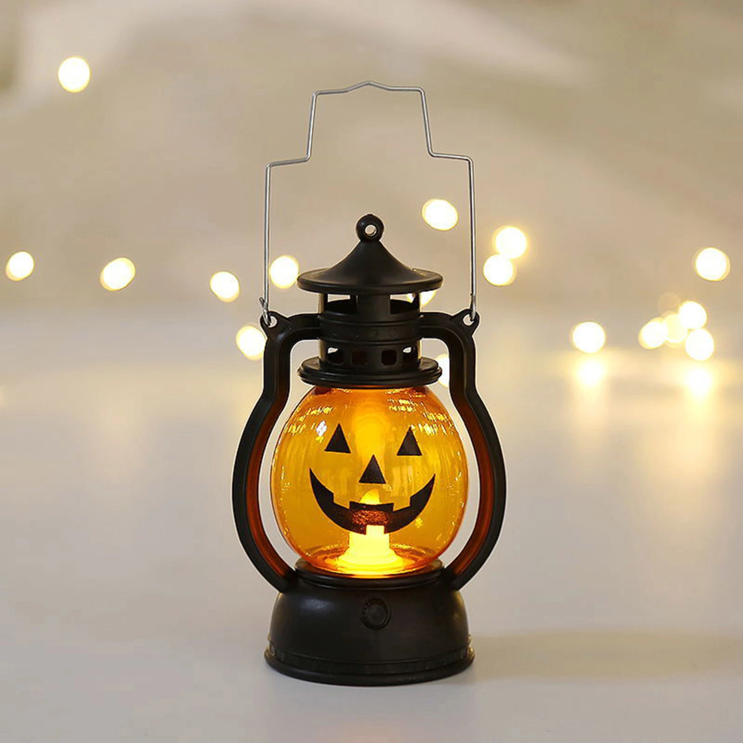 Halloween Pumpkin Lantern with Portable Handle, Holiday Props