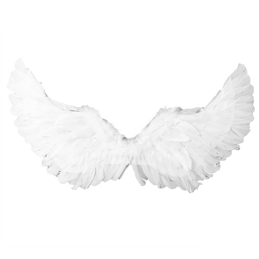 Photo Props Angel Wings Color LED Lights Plump White Feathers Wings