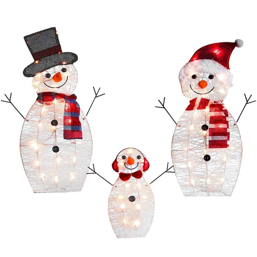 Garden Ornaments Creative Snowman/ Elk LED Illuminated Ornaments