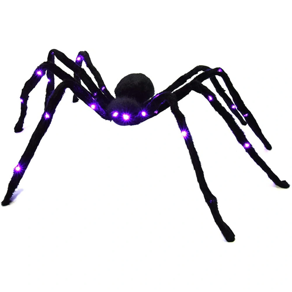 Halloween Spider Decorations Light Up Giant Plush Fake Spiders 