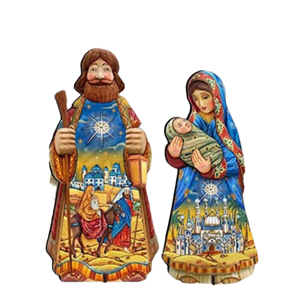 Nativity Figurine Statue Ornament Holy Family Nativity Scene Sculpture