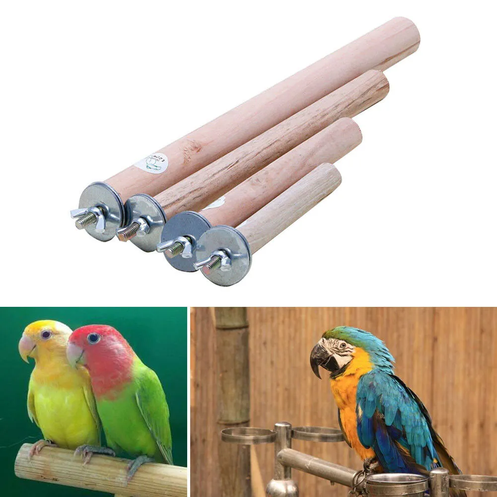 Parrot Hanging Stand Rack, Pet Raw Wood Parakeet Branch Perches