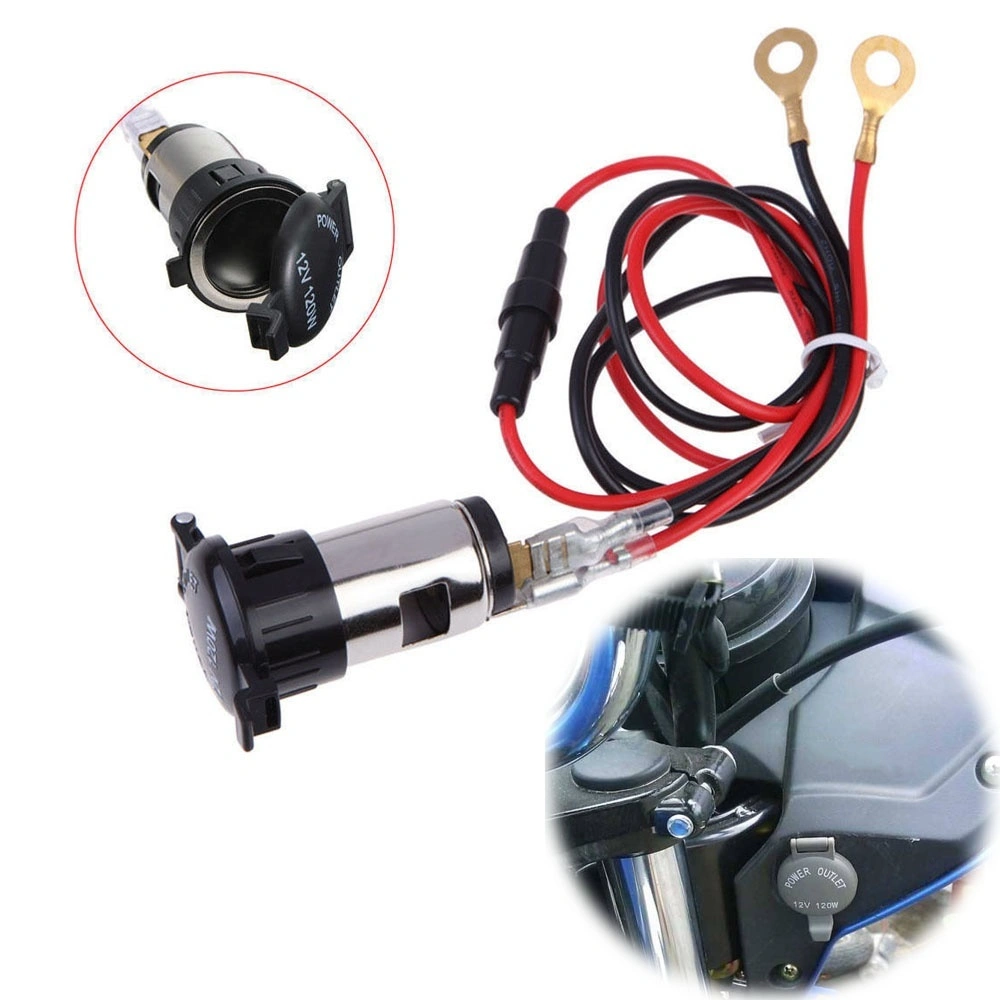 12-24V Waterproof Cigarette Lighter Socket for Boat Motorcycle