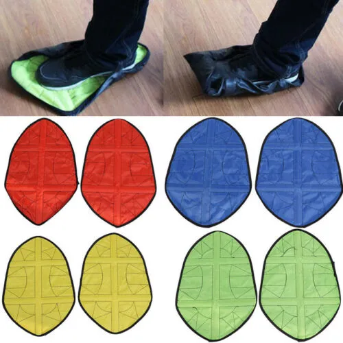 Waterproof Step In Shoe Cover, Reusable Hands-free Auto-package Shoes Covers