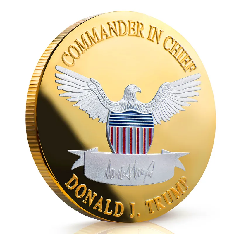 40mm Donald Trump Patterned American Eagle Commemorative Coin