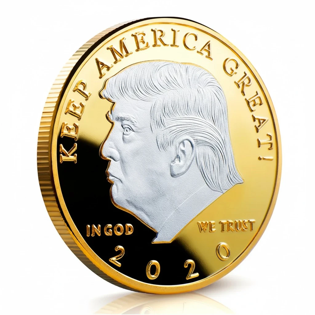 40mm Donald Trump Patterned American Eagle Commemorative Coin