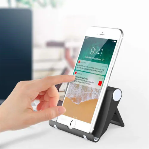Adjustable Folding Mobile Phone Holder, Universal Aluminum iPad Rack