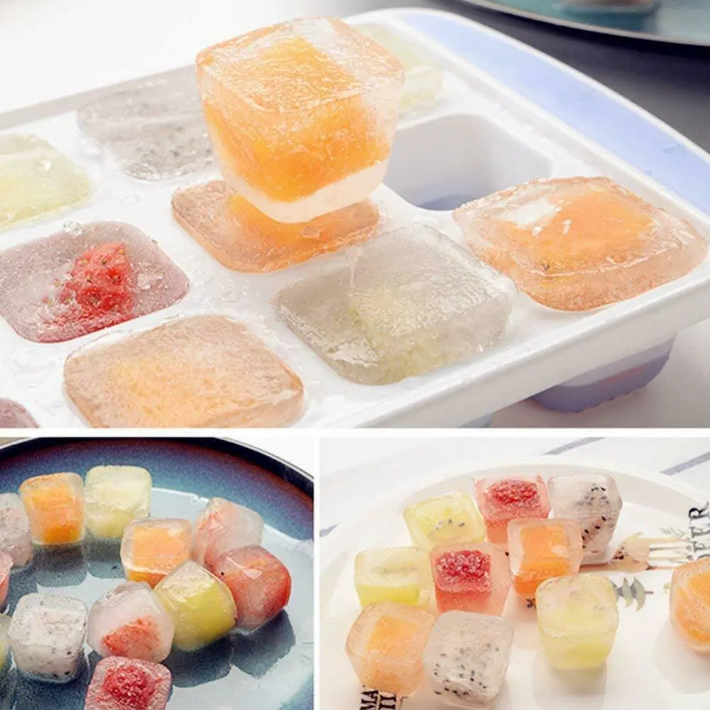 21 Grids Ice Cube Mold, Silicone Ice Maker Mould with Lid for Bar