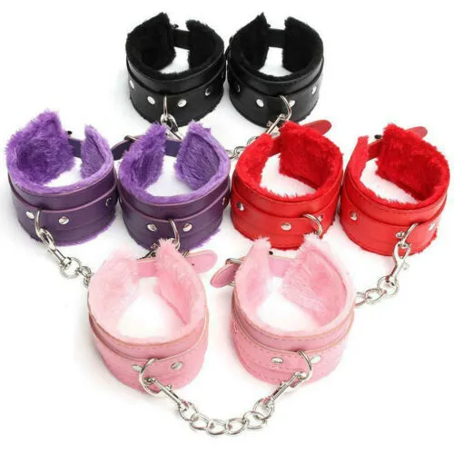 Artificial Leather Handcuffs Adjustable Sex Ankle Wrist Bracelet Adult Supplies