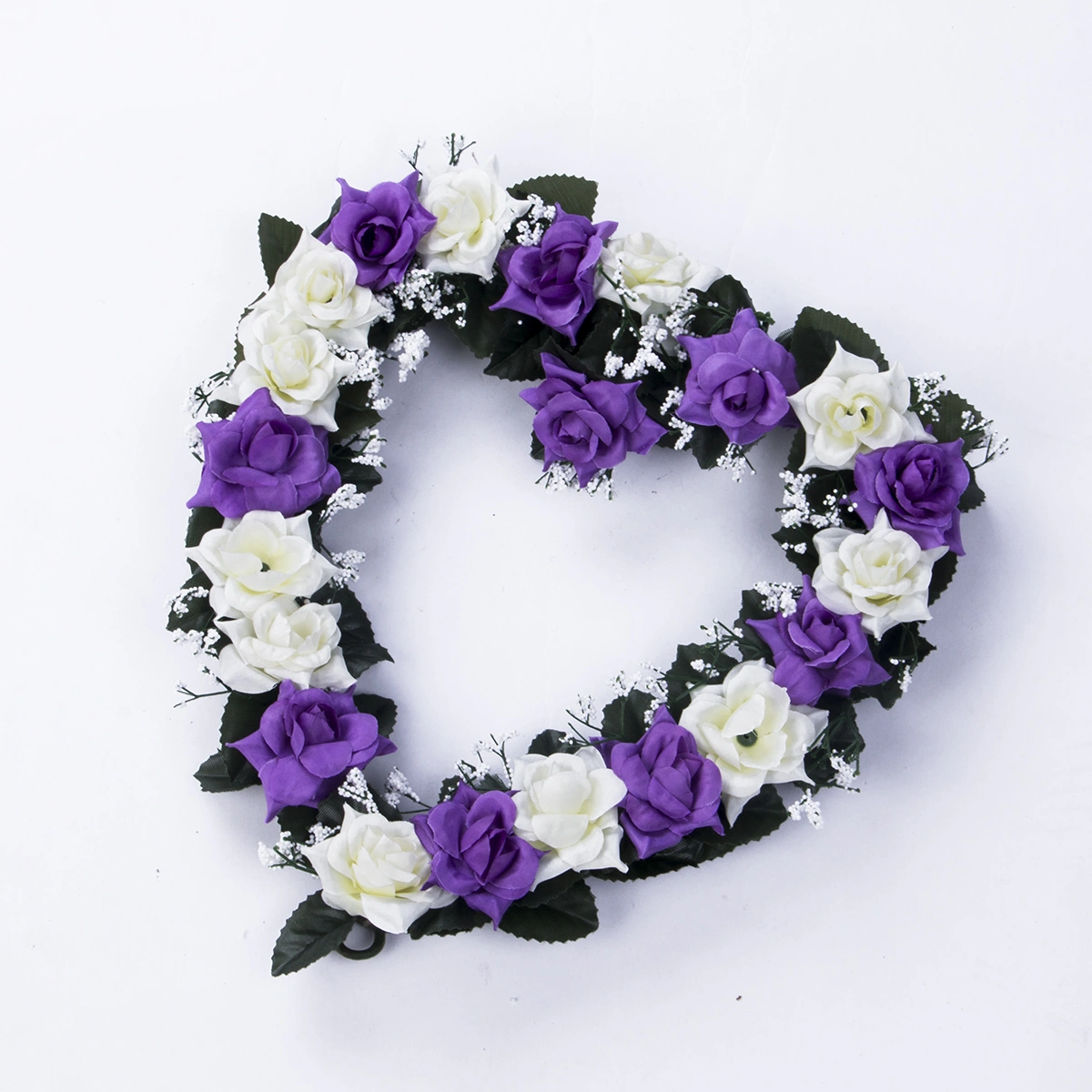 Romantic Heart Shape Flower Wreath, Window Door Knocker Ring
