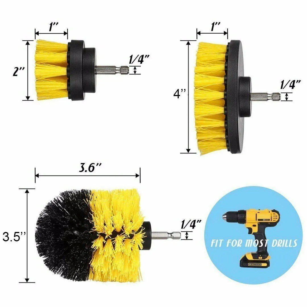 3/1PCS Drill Brushes, Cordless Drill Powered Spinning Brush Kit