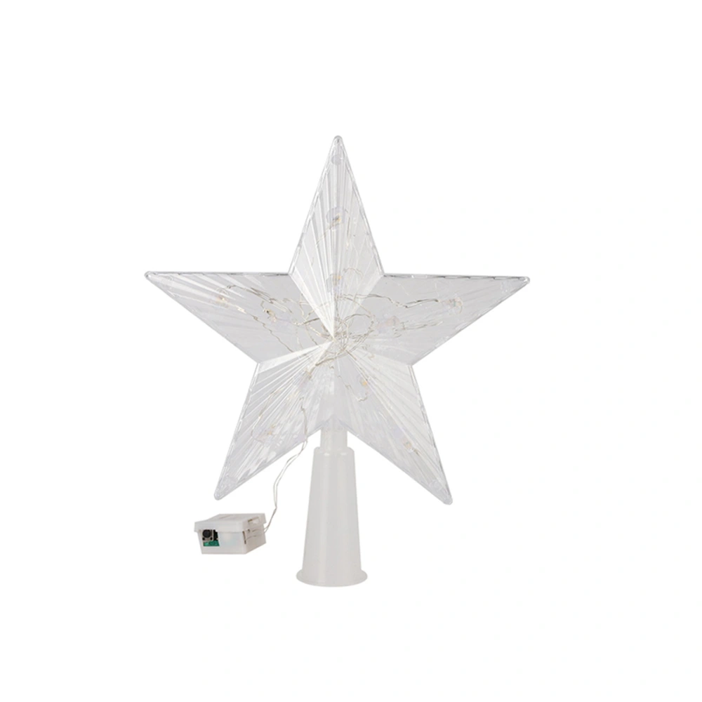 Christmas LED Tree Topper Stars Tree Top with Light for Party 