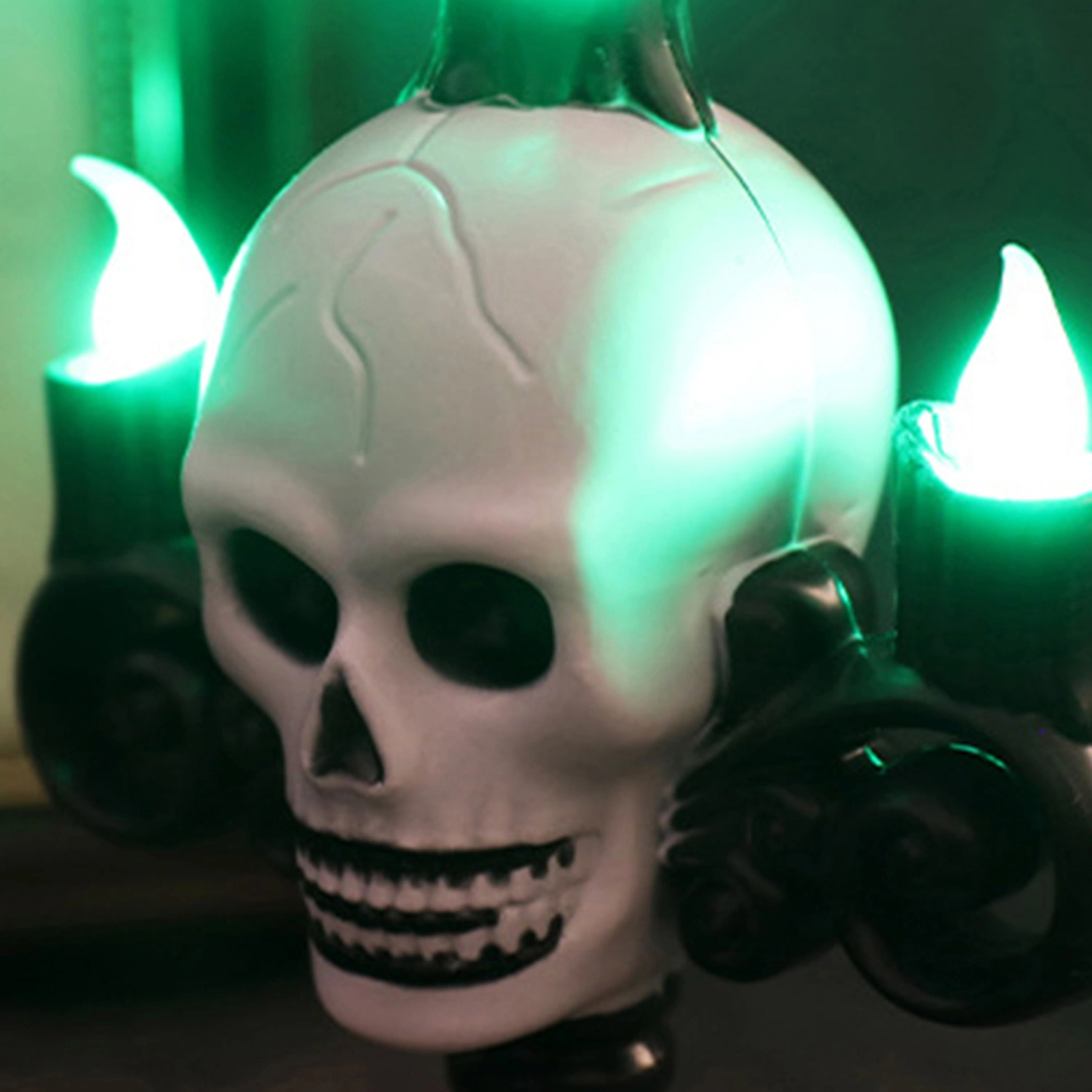 Halloween LED Skulls, Realistic Skulls Head for Halloween Bar Table