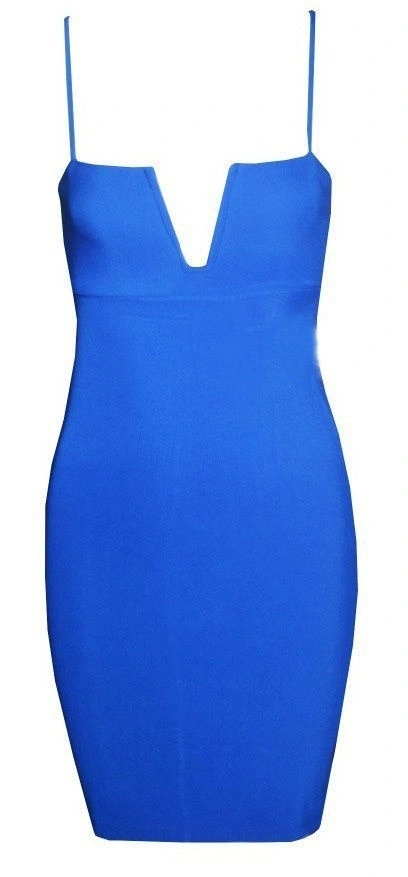 Women Sleeveless Sling Sexy Dress Deep V Neck Skinny Mini Dress