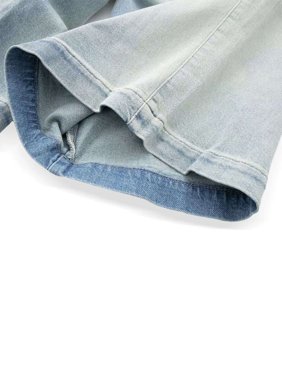 Women Baggy Cargo Sweatpants Solid Color Wide Leg Denim Joggers Pants 