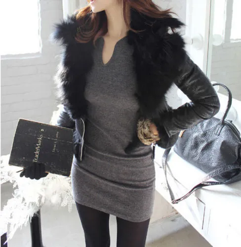 Women Casual Dress, Long Sleeve V-Neck Solid Color Pencil Hip Dress