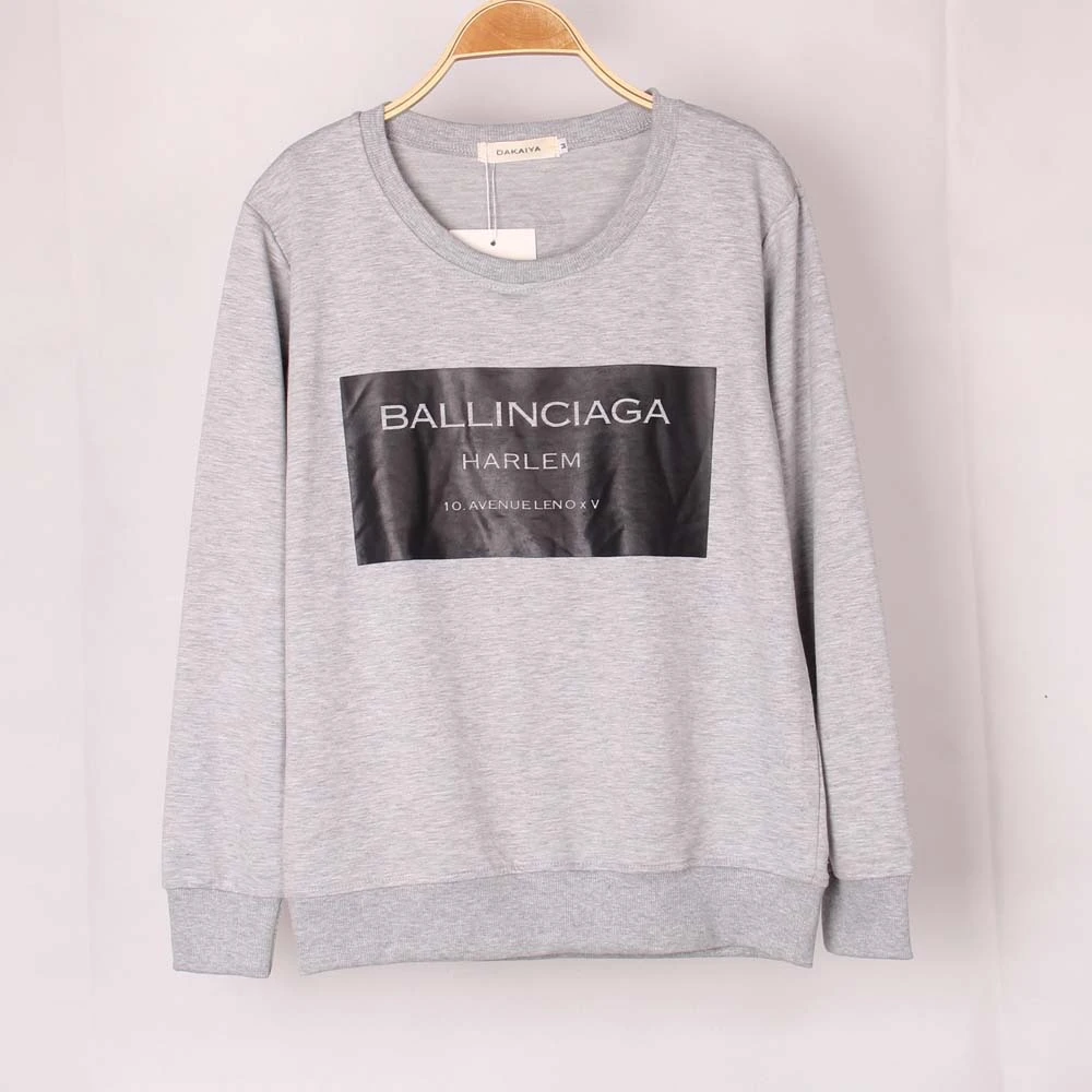 Women Spring Sweatshirt, Letter Long Sleeve Round Neck Loose Tops