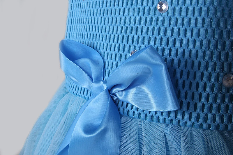 Little Girl Tutu Dress, Ruffle Rhinestone Waist Bow Party Dress