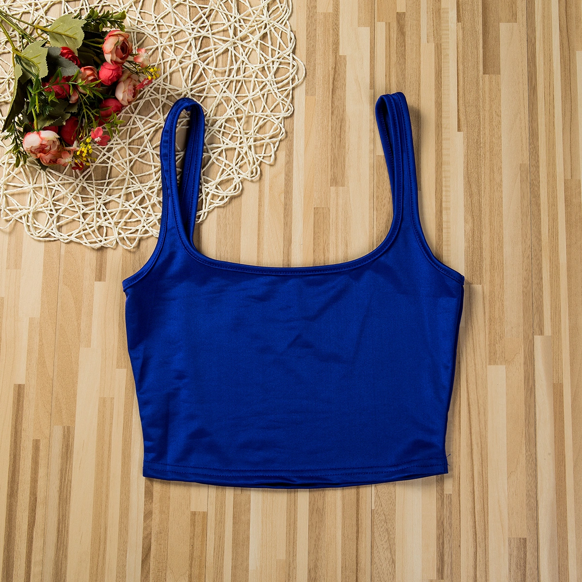Women Top Shirt Solid Color Slim Sling Crop Tank Top Summer Hot Outfit