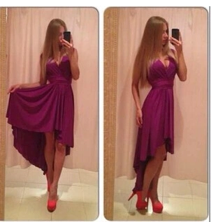 Women Sexy Dress, Sleeveless Solid Color Pleated Deep V-Neck Dress